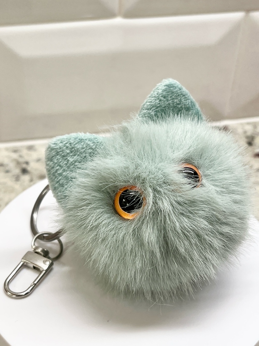 Cat Pom Pom Bag Charm Key Fob NWT - Pick 1 - Your Choice of Colors